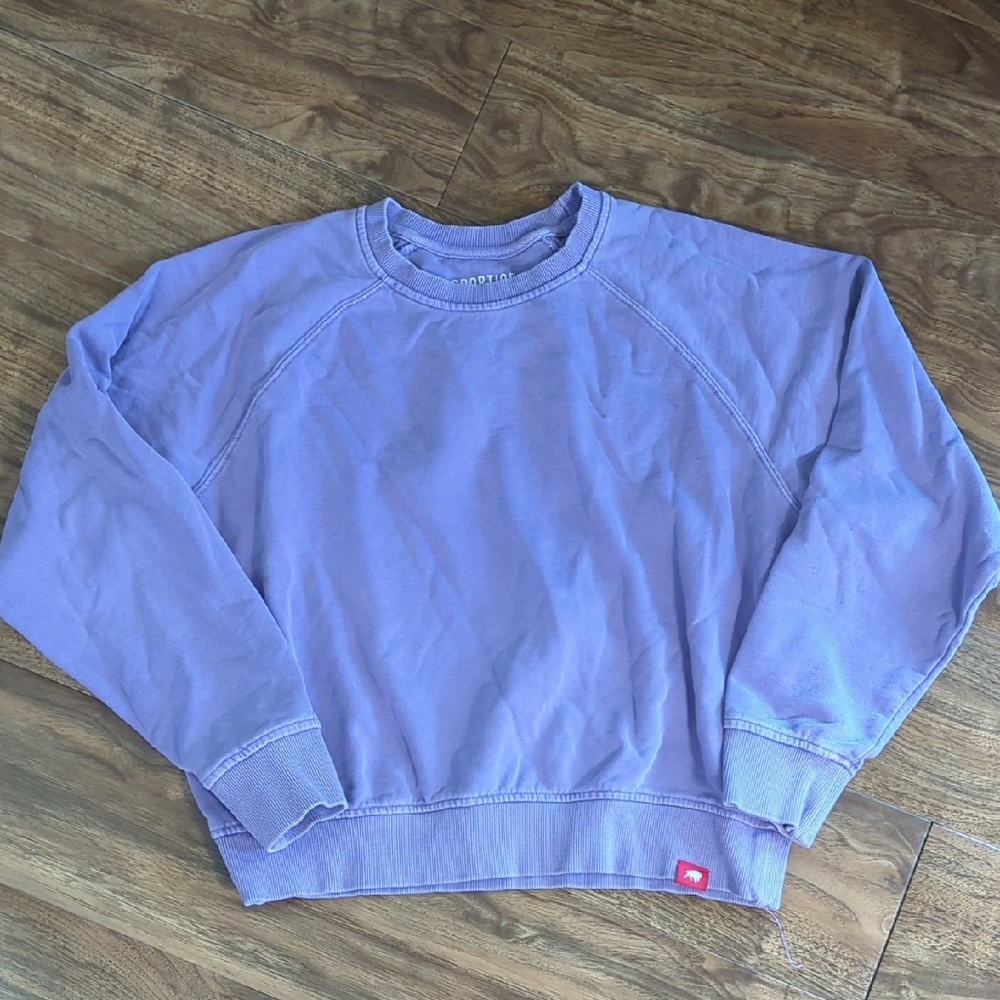 Sportiqe Purple Crewneck Boxy Sweatshirt